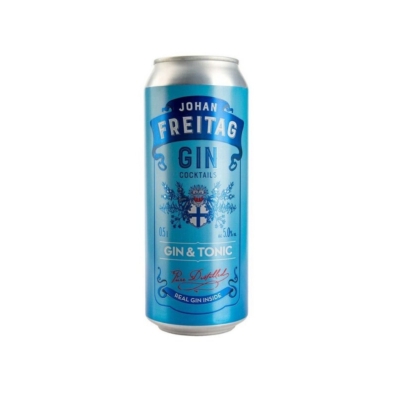 Alkoholinis kokteilis JOHAN FREITAG Gin & Tonic, 5%, 500 ml