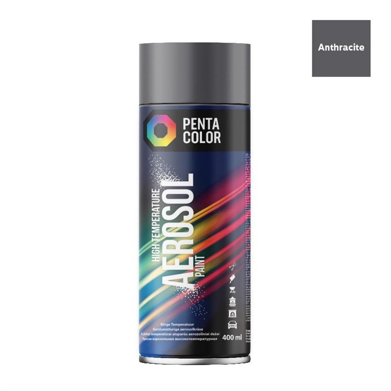 Aerozoliniai dažai Pentacolor High temper antracito 400ml