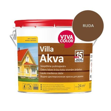 Dažai fasadui Villa Akva 540x 2.7l, rudi