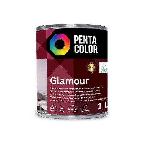 Dispersiniai dažai Pentacolor Glamour, balta, 1 l