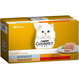 Konservuotas kačių ėdalas GOURMET GOLD, 4x85 g