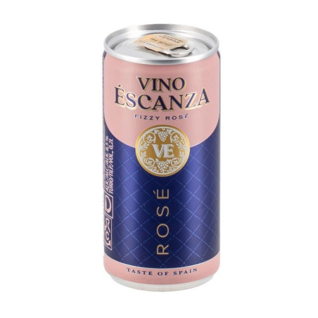 Gaz. vyno gėrimas VINO ESCANZA ROSE, 8,5 %, skard., 200 ml