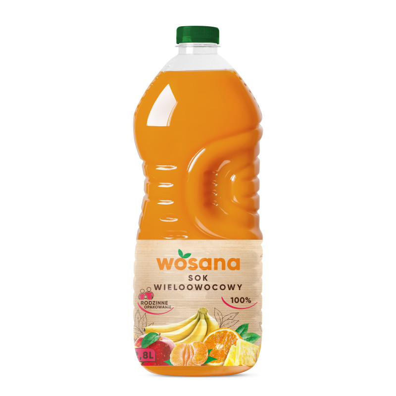 Įvairių vaisių sultys WOSANA, 2.8 l