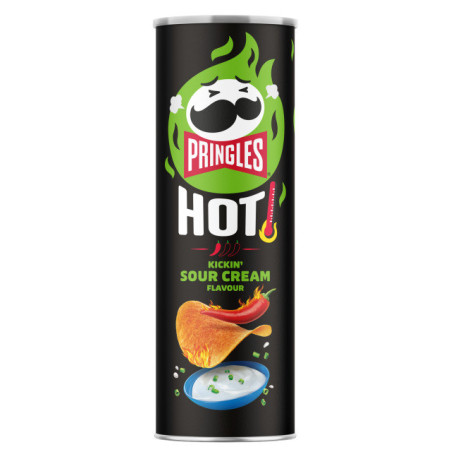 Traškus užkandis PRINGLES HOT KICKIN grietinės sk., 160 g