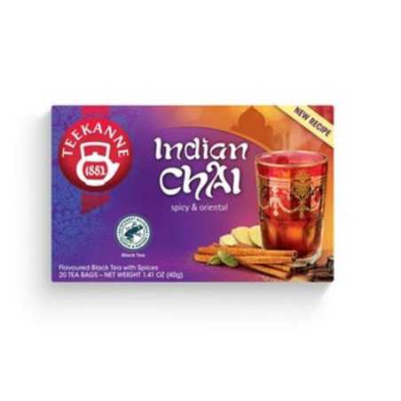 Juodoji arbata TEEKANNE INDIAN CHAI, 20 x2 g 40 g