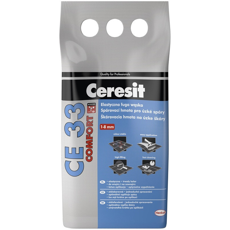 Ceresit CE33 comfort/04 SILVER plytelių tarpų glaistas, 2kg