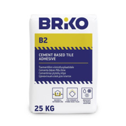 Plytelių klijai Briko B2, 25 kg