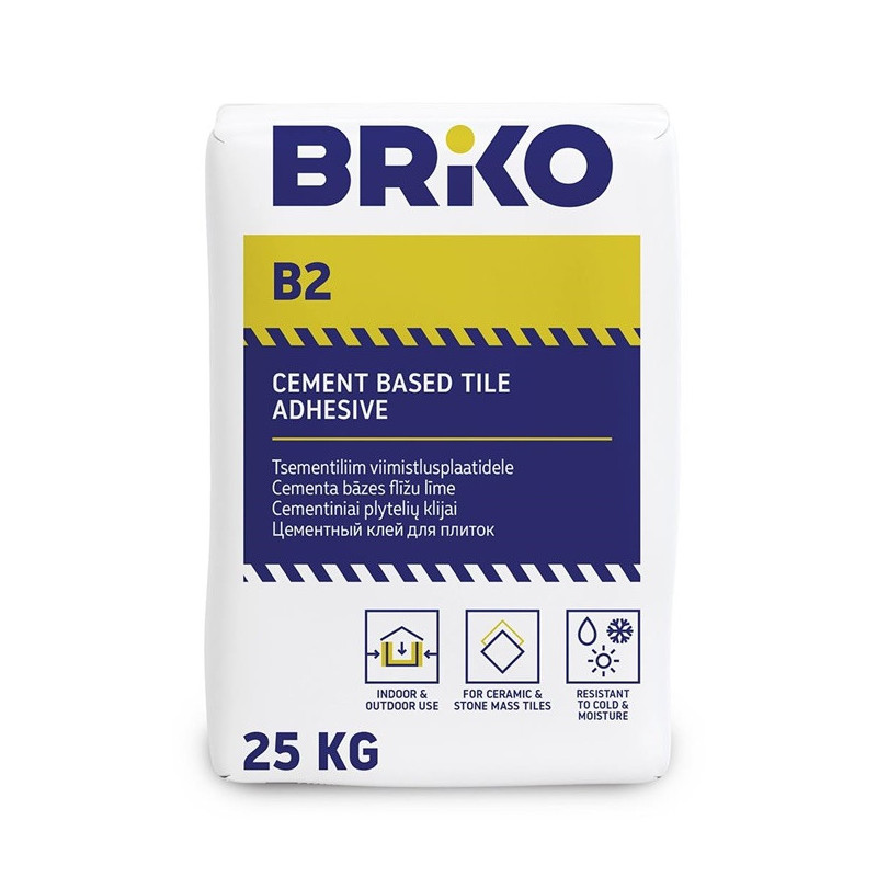 Plytelių klijai Briko B2, 25 kg