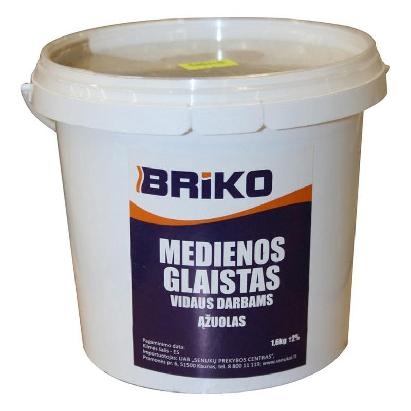 Ąžuolo spalvos medienos glaistas Briko, 1,6 kg