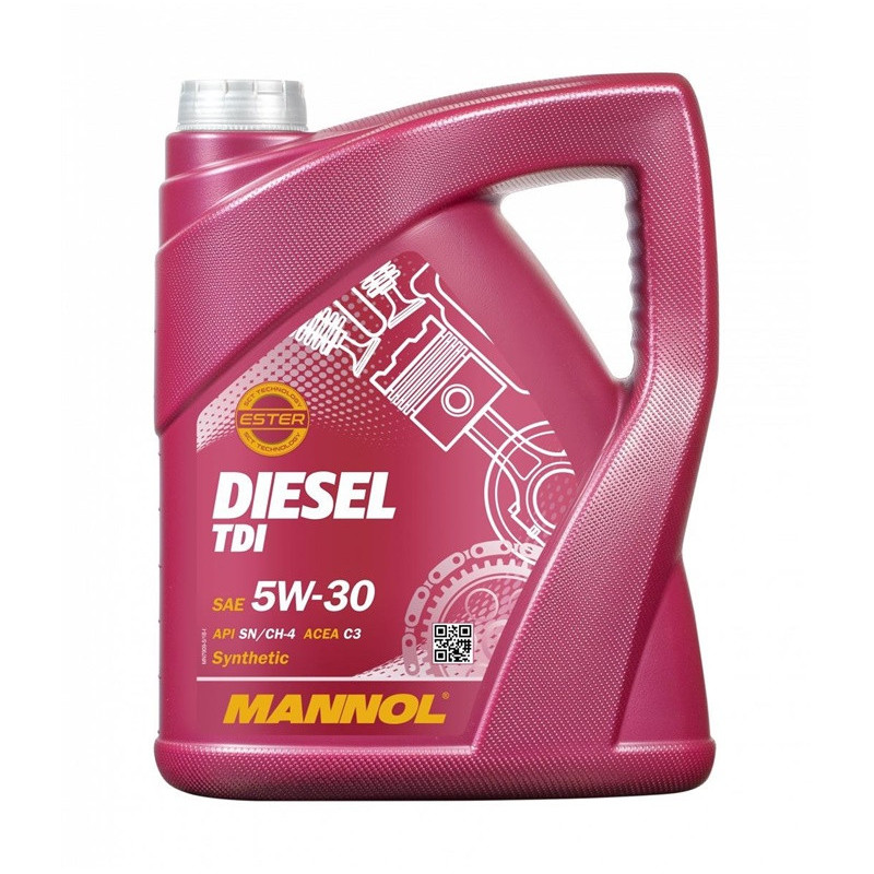 Automobilio variklio tepalas Mannol Diesel TDI, 5W-30, 5 l