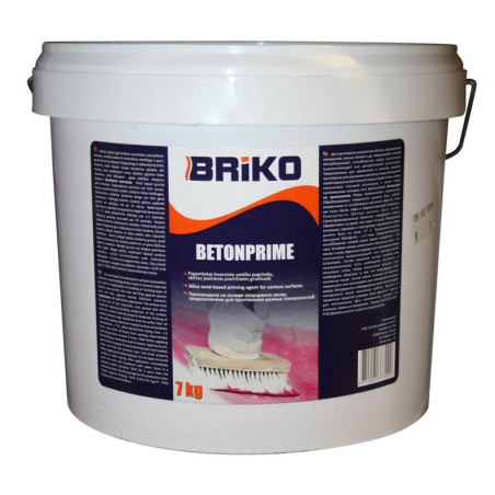 Neįgeriančių paviršių gruntas Briko Betonprime, 7 kg