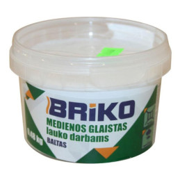 Baltos spalvos medienos glaistas Briko, 0,48 kg