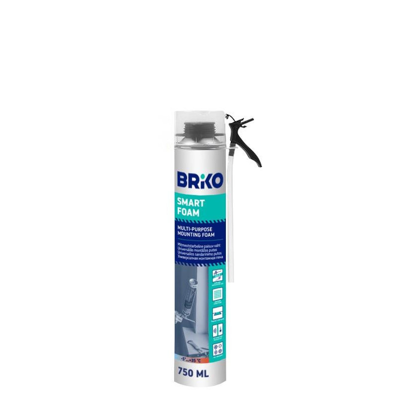 Montažinės putos Briko Smart Foam, 750 ml