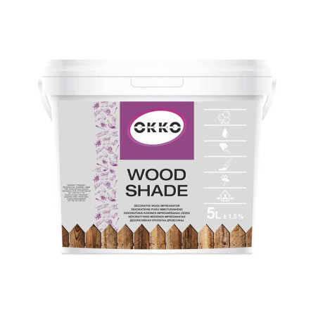 Impregnantas Okko Wood Shade, samanų spalvos, 5 l