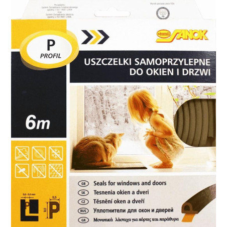 Stomil Sanok P Seals For Windows and Doors Brown 6m