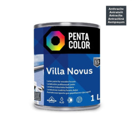 Fasado dažai Pentacolor Villa Novus, antracito, 1 l