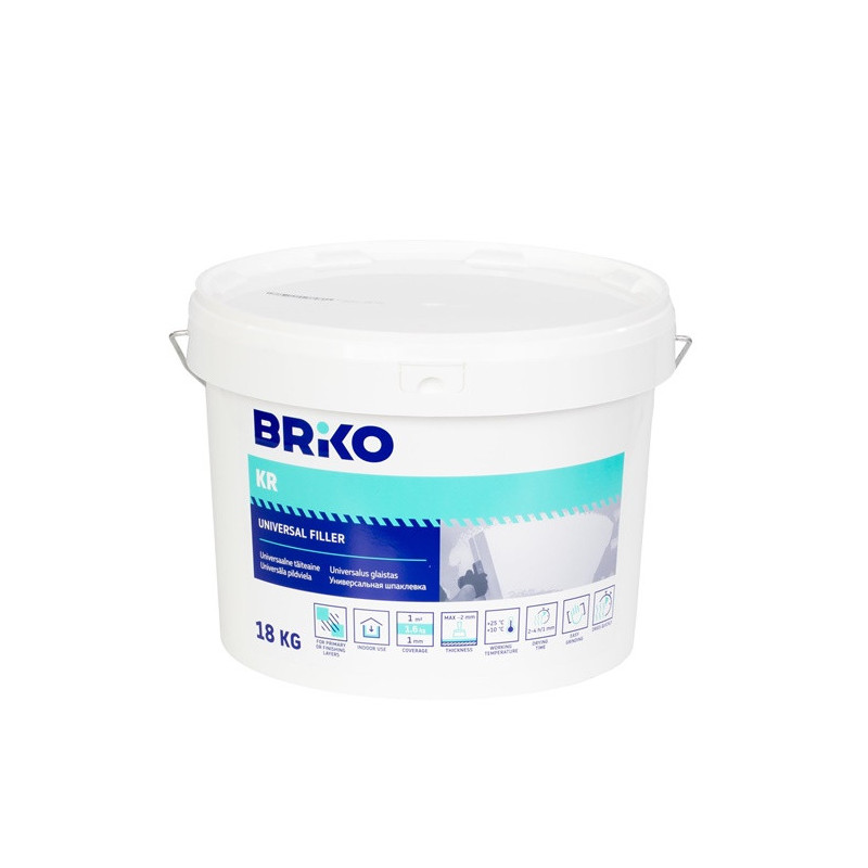 Universalusis glaistas Briko KR, balta, 18 kg