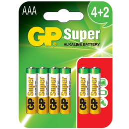 Elementai GP Super Alkaline AAA/LR03, 6 vnt.