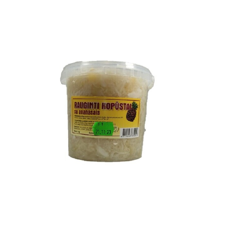 Kopūstai rauginti su ananasais 1 kg, 1 vnt.