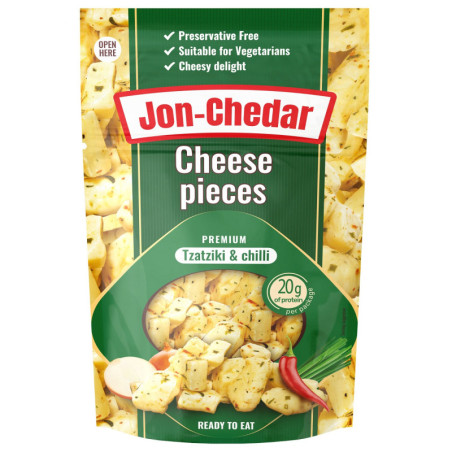 Kepti sūrio gabaliukai Tzatziki & Chilli  Jon-Chedar , 43% rieb.s.m. 80 g