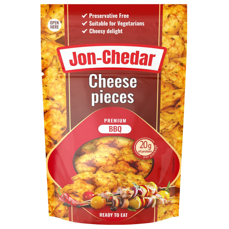 Kepti sūrio gabaliukai BBQ   Jon-Chedar , 43% rieb.s.m. 80 g