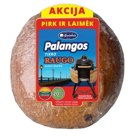 Duona Palangos tikro raugo, šviesi , 500g