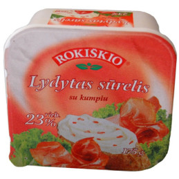 ROKIŠKIO lyd. sūrelis su kumpiu, 23 %, 175 g