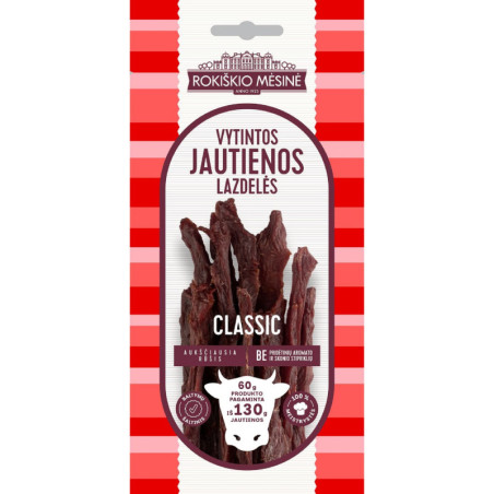 Vytintos jautienos lazdelės klasikinės maiš.60 g
