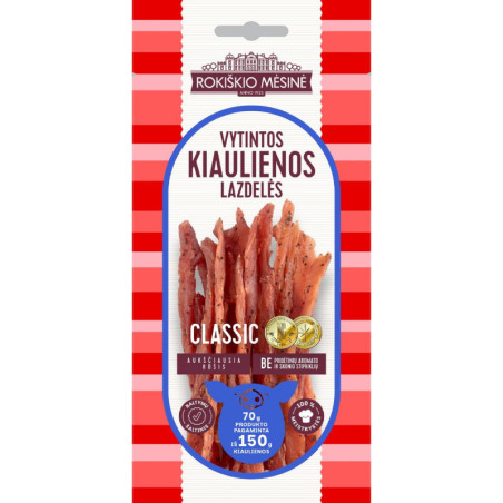 Vytintos kiaulienos lazdelės CLASSIC a.r. maiš  70 g