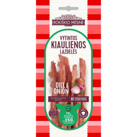 Vytintos kiaulienos lazdelės DILL&ONION a.r. maiš  70 g