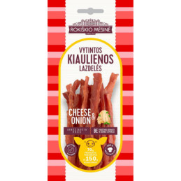 Vytintos kiaulienos lazdelės CHEESE&ONION a.r. maiš  70 g