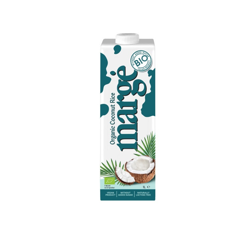 Ekologiškas kokosų ir ryžių gėrimas MARGĖ, 1 l