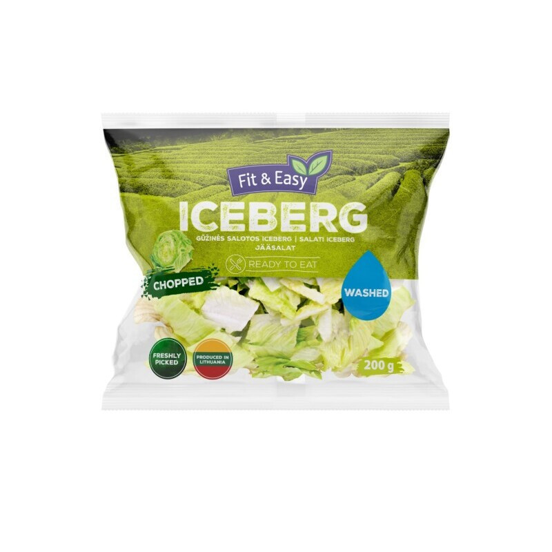Salotos ICEBERG plautos, pjaustytos 200 g, 1 vnt.