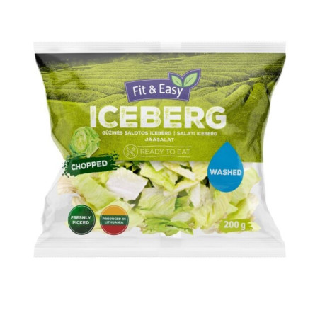 Salotos ICEBERG plautos, pjaustytos 200 g, 1 vnt.