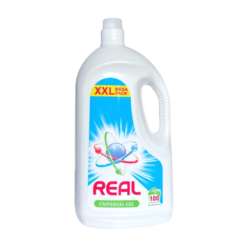 Skalbimo gelis REAL Universal, 100 skalb., 4L