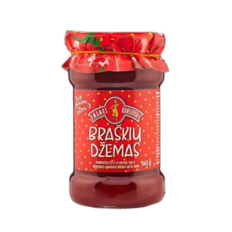 Braškių džemas MAMOS KONSERVAI, 365 g