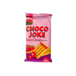 Vafliai Choco Joke su braškių skonio įdaru, 25 g