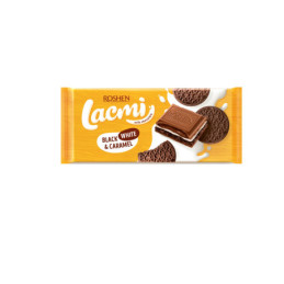 Pieninis šokoladas LACMI BLACK WHITE & CARAMEL, 100 g
