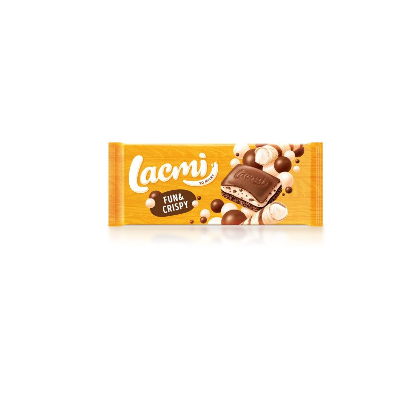 Pieninis šokoladas LACMI FUN AND CRISPY, 85 g