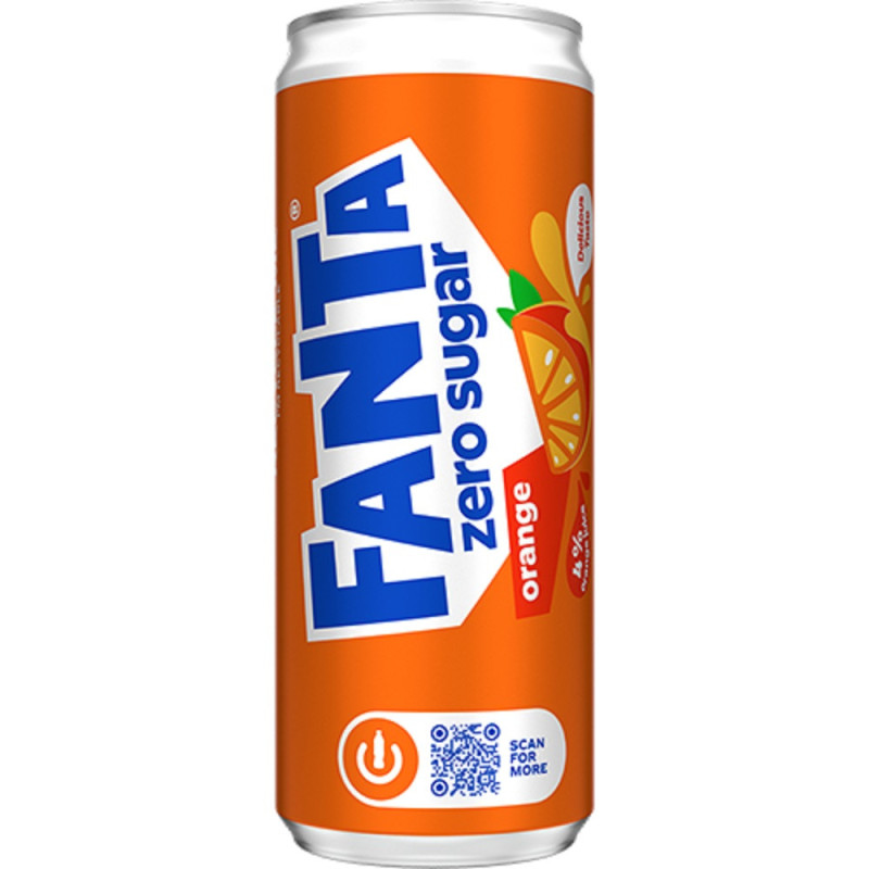 Gazuotas gaivusis gėrimas FANTA ORANGE ZERO, 330 ml