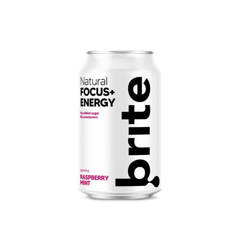 Energinis gėrimas BRITE, nat., aviečių ir metų sk., 330 ml