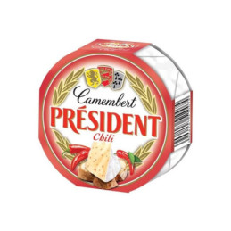 Pelėsinis sūris PRESIDENT Camembert, 32 %, chili, 120 g
