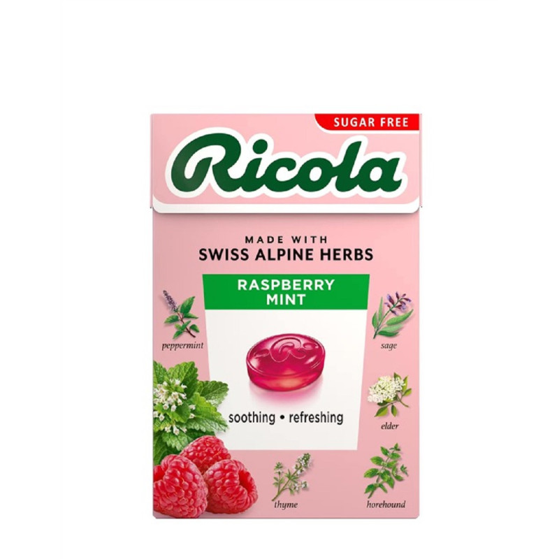 Pastilės RICOLA  Raspberry,  50 g