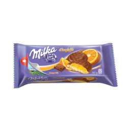 Sausainiai MILKA CHOCO JAFFA su apelsinų skonio įdaru, 147 g