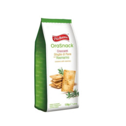 Krekeriai PIU BUONO su rozmarinu, 150 g