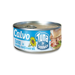 Tunas sumuštiniams saulėgrąžų aliejuje CALVO, 142 g