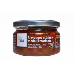 Alyvuogės aštriame medaus marinate SKANOVĖ, 200 g