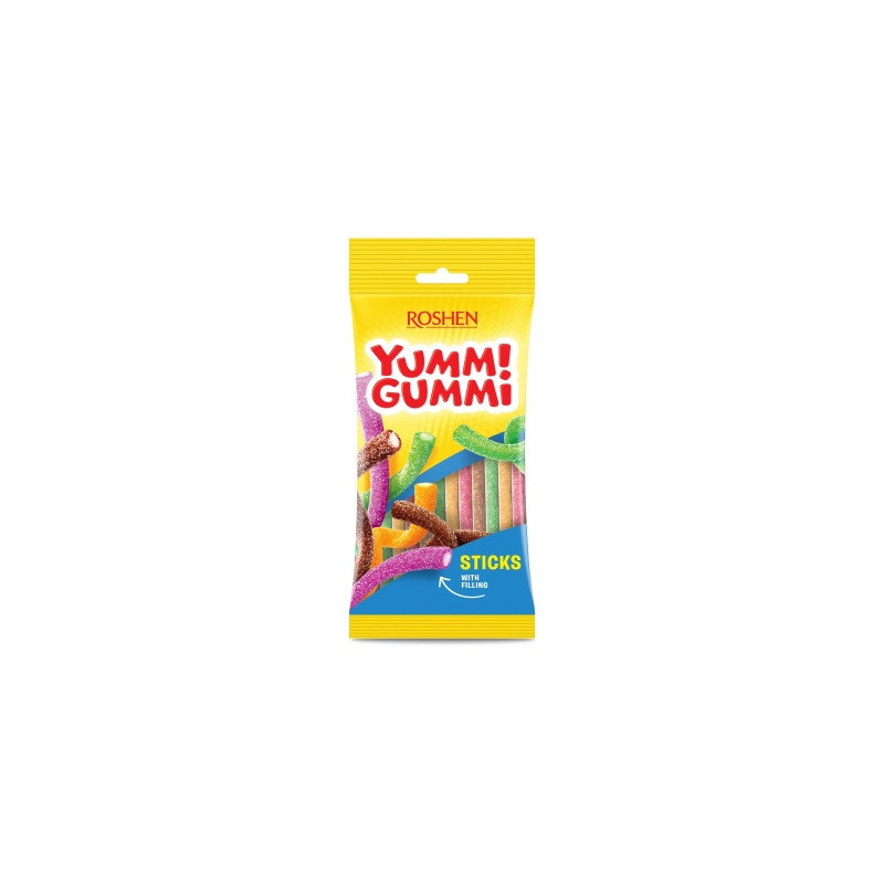 Želiniai saldainiai ROSHEN YUMMI GUMMI SOUR STICKS, 70 g