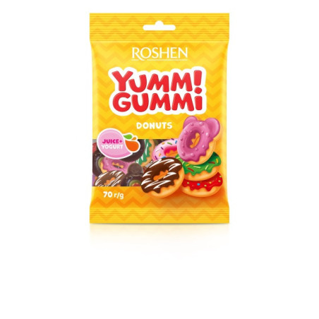 Želiniai saldainiai ROSHEN YUMMI GUMMI DONUTS, 70 g