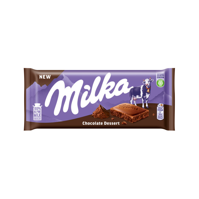 Pieninis šokoladas MILKA su puriu kakaviniu įdaru, 100 g